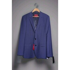 Hugo Boss Mens Super Flex Performance Sports Jacket Navy Blue 44L $398